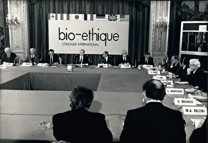 Mitterrand: President Mitterrand at Bio-Ethics conference