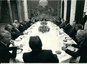 Underprivileged: President Mitterrand at UN conference lunch, Paris