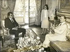 Mitterrand: President Mitterrand and Daniel Ortega of Nicaragua