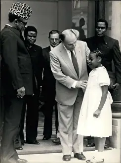 Mobutu: President Mitterrand, General Mobutu of Zaire and daughter