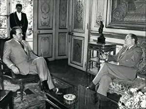 Elysee: President Mitterrand with Georges Marchais, Elysee Palace