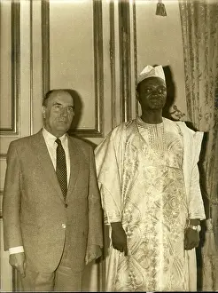 Volta: President Mitterrand and Mathieu Bado of Upper Volta