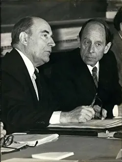 Presided: President Mitterrand and Michel Jobert, Elysee Palace