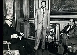 Aziz: President Mitterrand and PM Aziz of Iraq