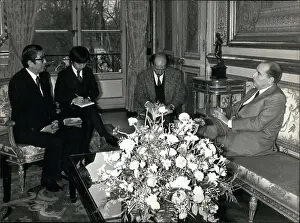 Shintaro: President Mitterrand and Shintaro Abe of Japan