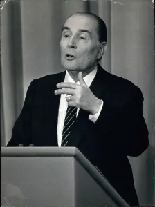 Mitterrand: President Mitterrand speaks at press conference