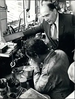 Engravers: President Mitterrand visits Paris Mint