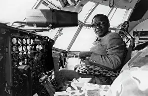 Sese: President Mobutu Sese Seko in his personal C-130