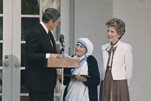 Vocations: President and Nancy Reagan presenting Mother ?