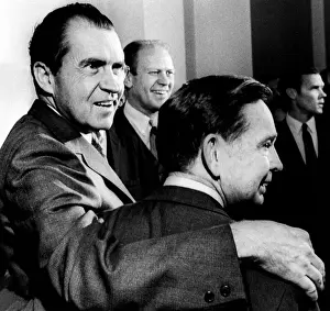 Csualpha: President Nixon with his arm around Democratic ?