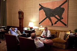 Aides: President Obama with national security aides ?