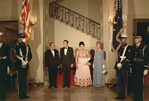 Jovanka: President and Pat Nixon pose with Yugoslav ?