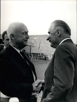 Pflimlin: President Pompidou and Pierre Pflimlin, Mayor of Strasbourg