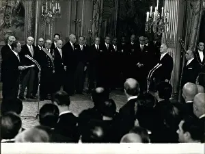 Messmer: President Pompidou and PM Messmer at Elysee Palace