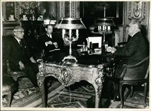 Thant: President Pompidou and U'Thant, Elysee Palace, Paris