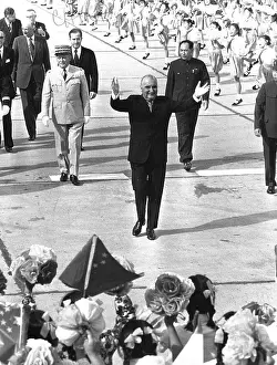 President Pompidou on visit to Peking (Beijing), China