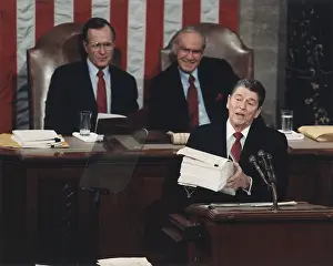 Overhaul: President Reagan delivering his last State ?