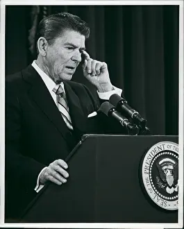 Answered: President Reagan at press conference, Washington