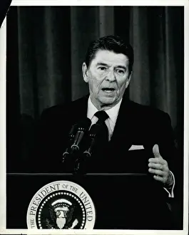 Minorities: President Reagan at press conference, Washington