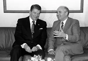 40th: US President Reagan and Soviet leader Gorbachev