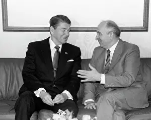 40th: US President Reagan and Soviet leader Gorbachev