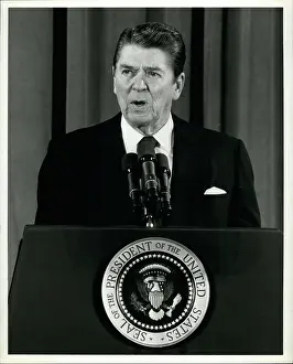 Outlines: President Reagan speaking on new Soviet policy