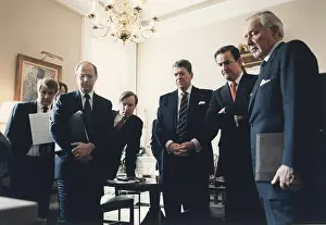 Replay: President Reagan and his staff watching ?