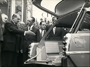 45th: President Rene Coty opens motor show, Paris