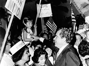 Biscayne: President Richard Nixon greets supporters ?
