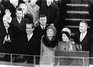 Spiro: President Richard Nixon waves to the crowd ?