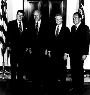 Rgnlbd: President Ronald Reagan with former presidents ?