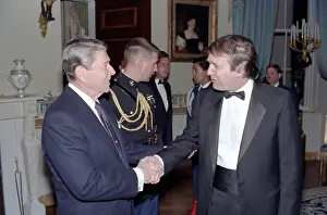 The Everett Collection: President Ronald Reagan Shaking Hands with Donald