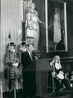 Yeomen: President Ronald Reagan speaking in the UK