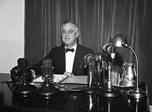 Improperly: President Roosevelt broadcasts his proposal to