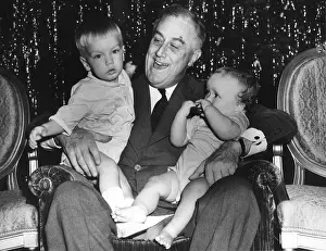 Grandsons: President Roosevelt celebrates Christmas with