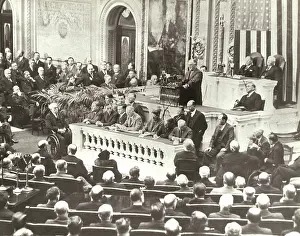 Urged: President Roosevelt delivering the State of the