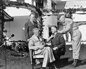 Pinning: President Roosevelt with Major General George ?