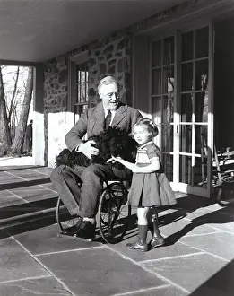 Paralyzed: President Roosevelt in his wheelchair on ?