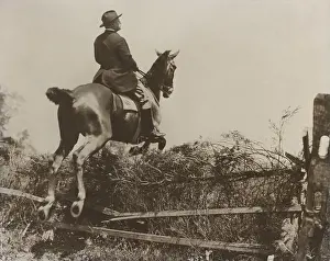 Charger: President Theodore Roosevelt jumping on his stallion