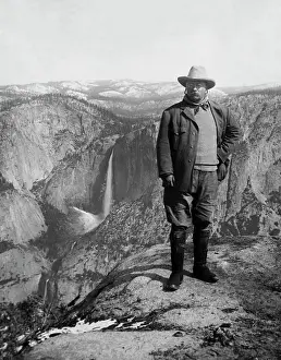 Sierra: President Theodore Roosevelt posing against the