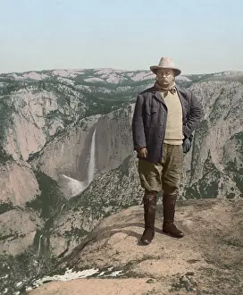 Bsic: President Theodore Roosevelt posing on Glacier
