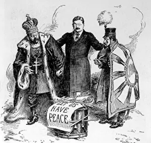 Mediating: President Theodore Roosevelt shown mediating ?