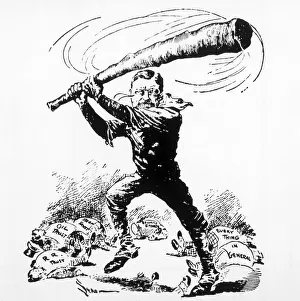 Wielding: President Theodore Roosevelt shown wielding ?