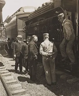 Lcgr1704: President Theodore Roosevelt talking with railroad