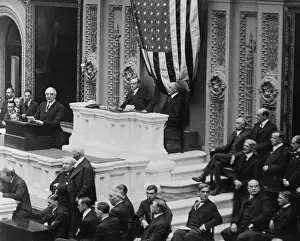 Gillett: President Warren Harding speaking to a joint session
