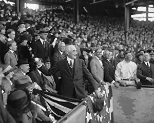 First Pitch: President Warren Harding throwing out the first