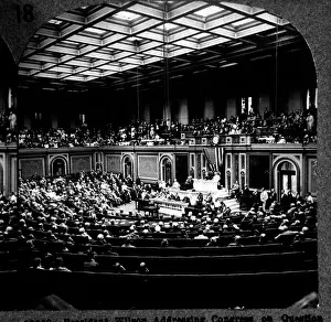 Imminent: President Wilson Addressing Congress
