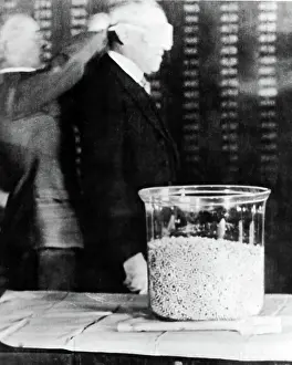 Blindfold: President Woodrow Wilson draft selection, USA