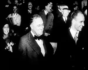 Pledging: Presidential Candidate Franklin D Roosevelt