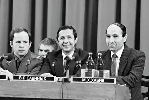 Soyuz: Press conference of Soviet and Syrian cosmonauts